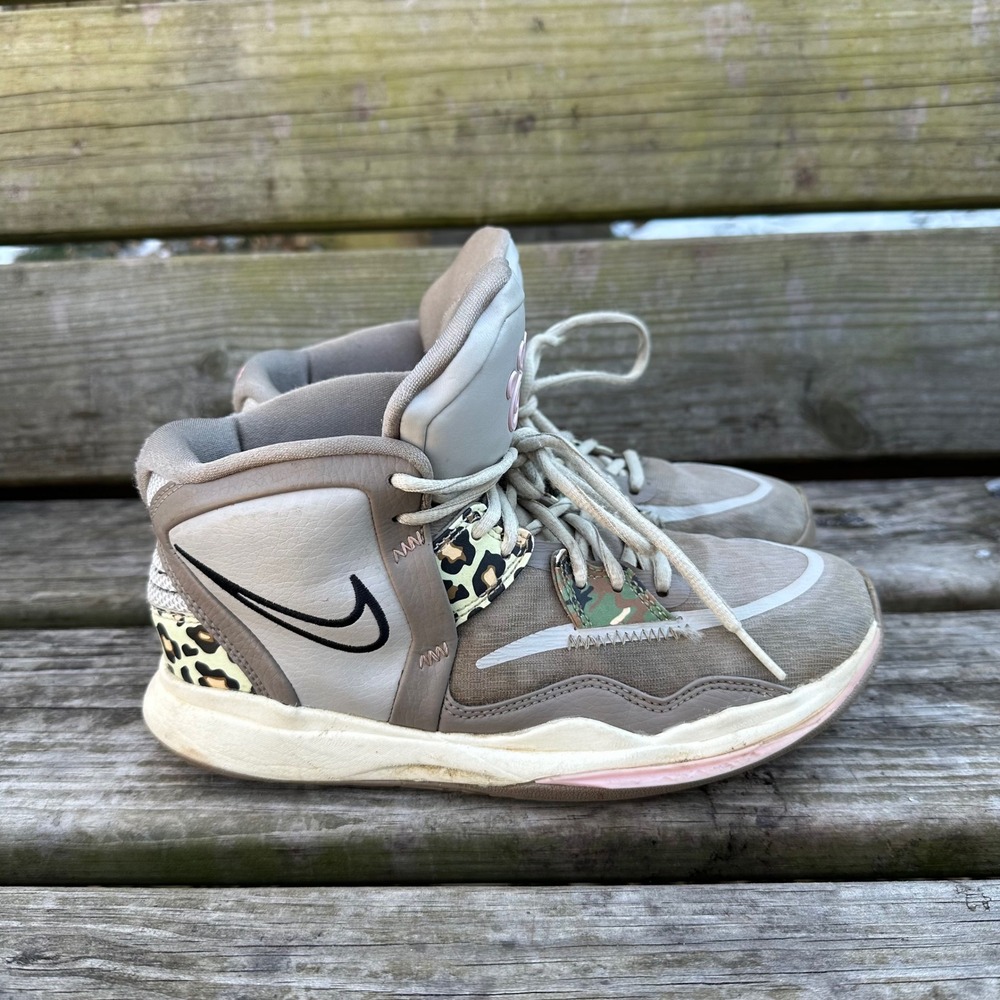 Nike Kyrie Infinity Leopard Camo Basketball Shoes DD0334-006 Youth‎ Sz 6 EU 38.5